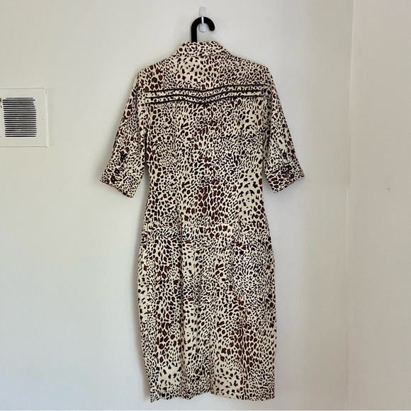 Vintage // leopard zip-up dress - Picture 6 of 8